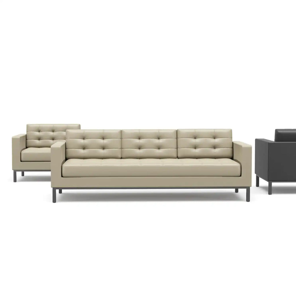 Grands Furniture SF05 Modern Executive Leather Sofa - Luxury Office Reception Seating