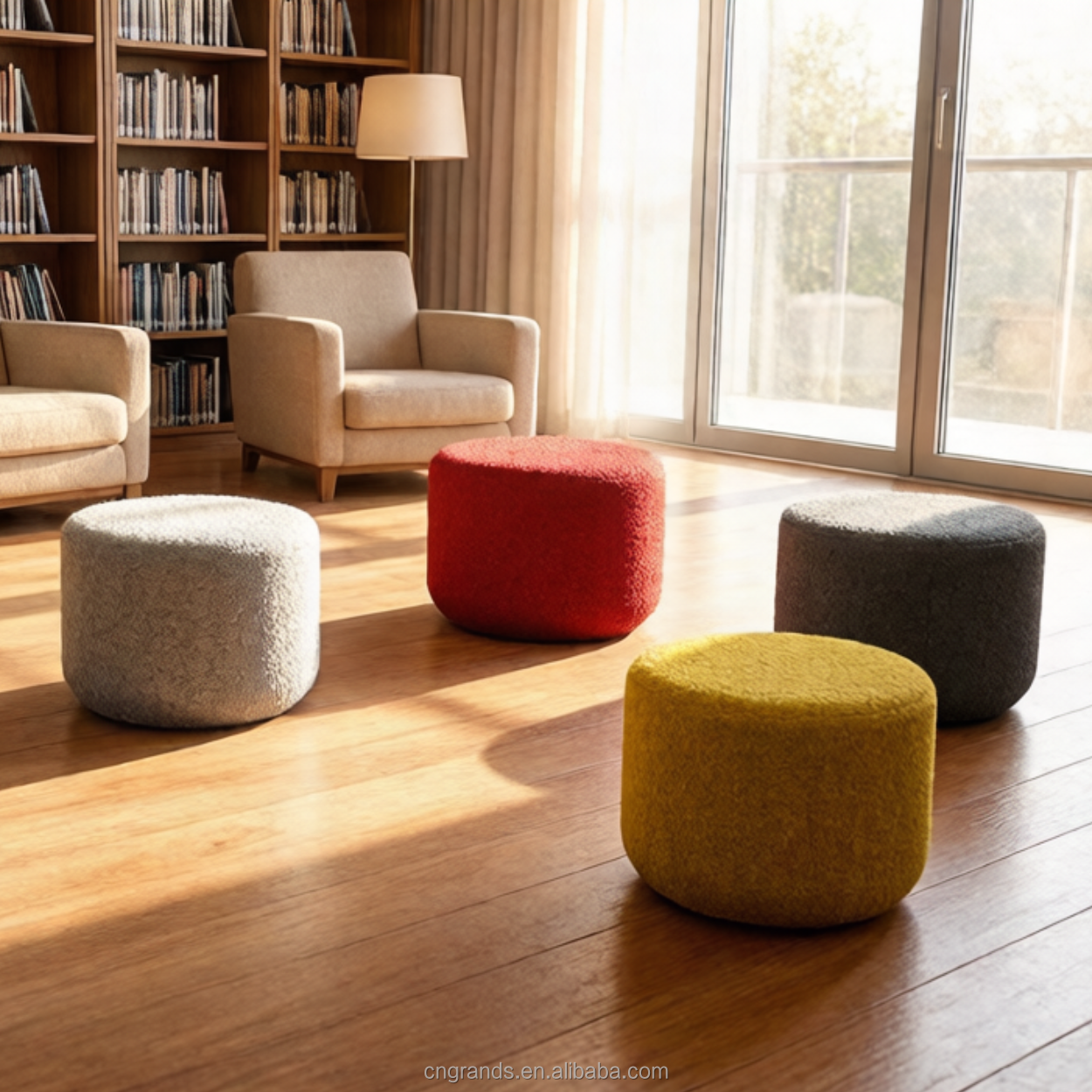 Grands Furniture D01 Modular Office Sofa Stool - Soft Seat for Collaborative Spaces