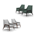 Grands Furniture MG-01 Magi Modern Lobby Leisure Chair - Solid Ash Wood Accent Armchair for Office & Hotel