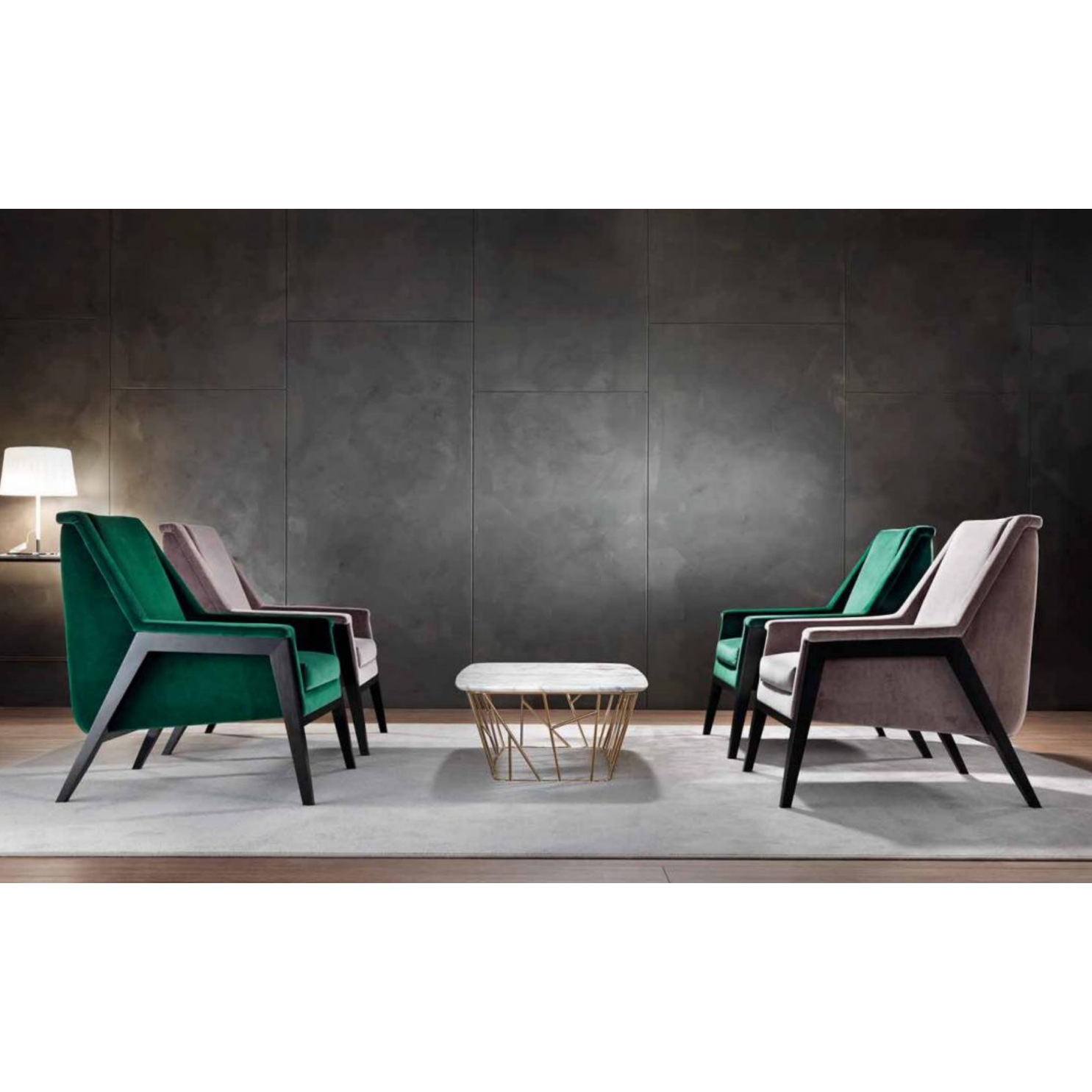 Grands Furniture MG-01 Magi Modern Lobby Leisure Chair - Solid Ash Wood Accent Armchair for Office & Hotel