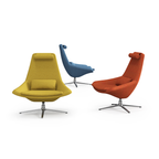 Modern Swivel Ergonomic Lounge Chair with Headrest & Lumbar Support - Grands Furniture L29