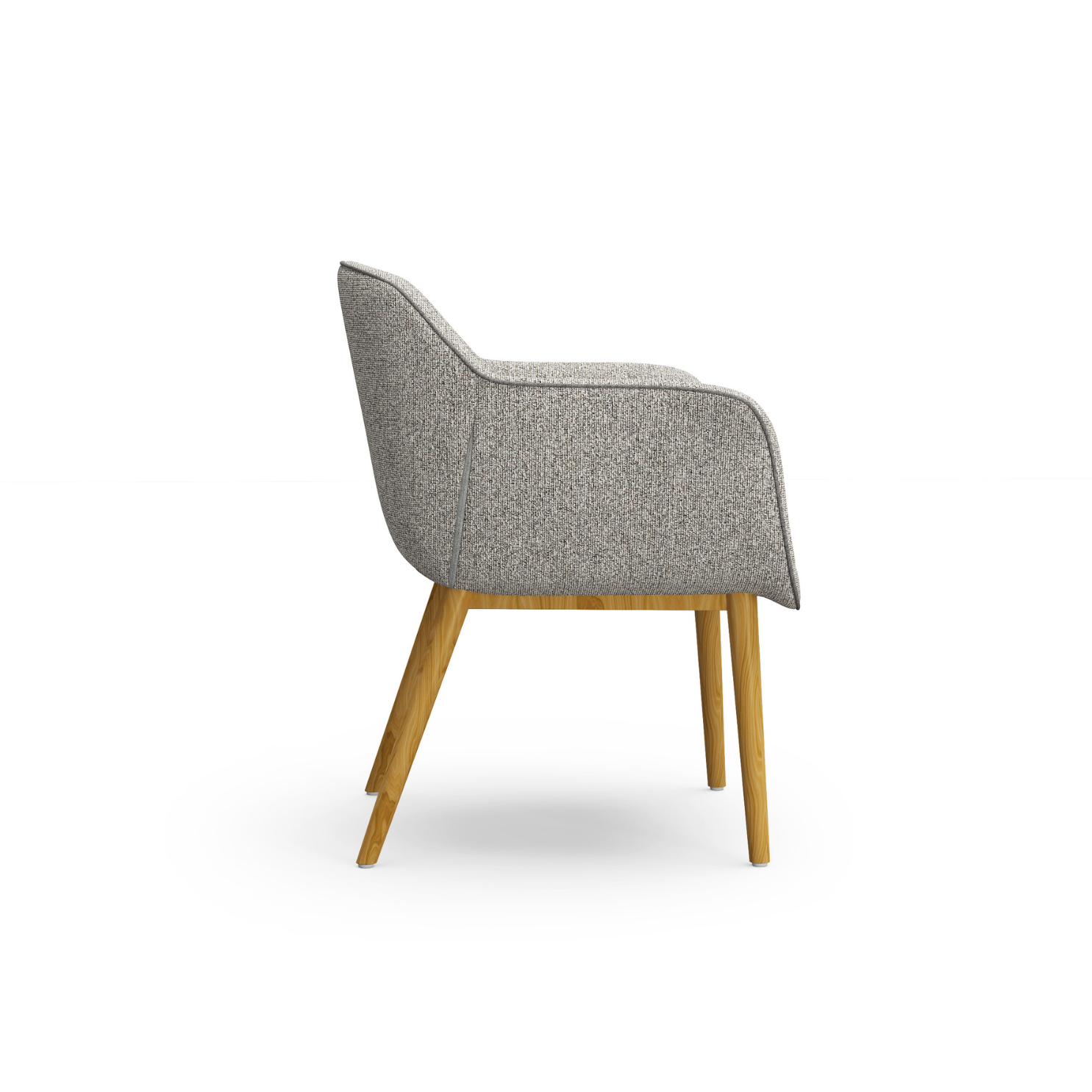 Nordic Accent Leisure Chair with Ash Wood Grain Metal Legs - Grands Furniture L31A