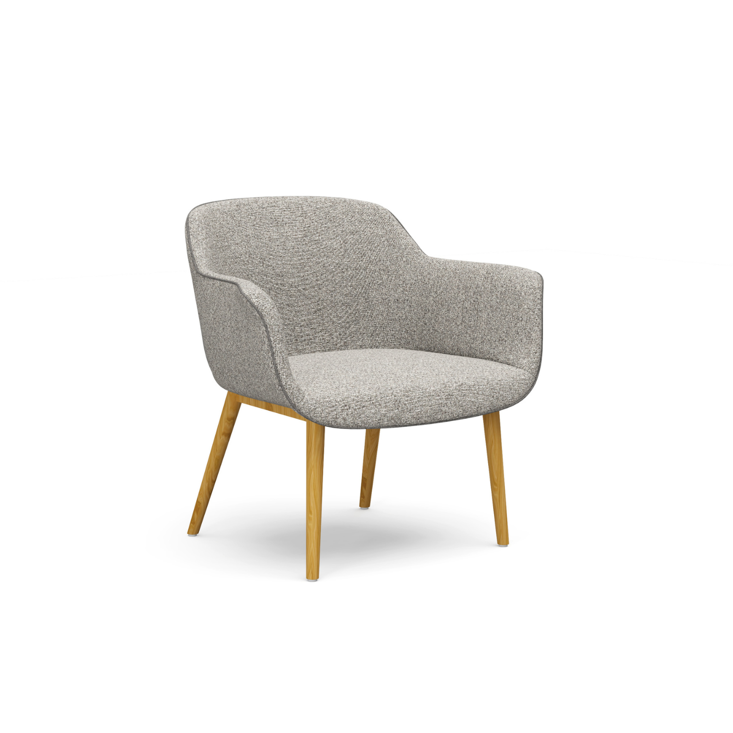 Nordic Accent Leisure Chair with Ash Wood Grain Metal Legs - Grands Furniture L31A