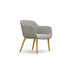 Nordic Accent Leisure Chair with Ash Wood Grain Metal Legs - Grands Furniture L31A
