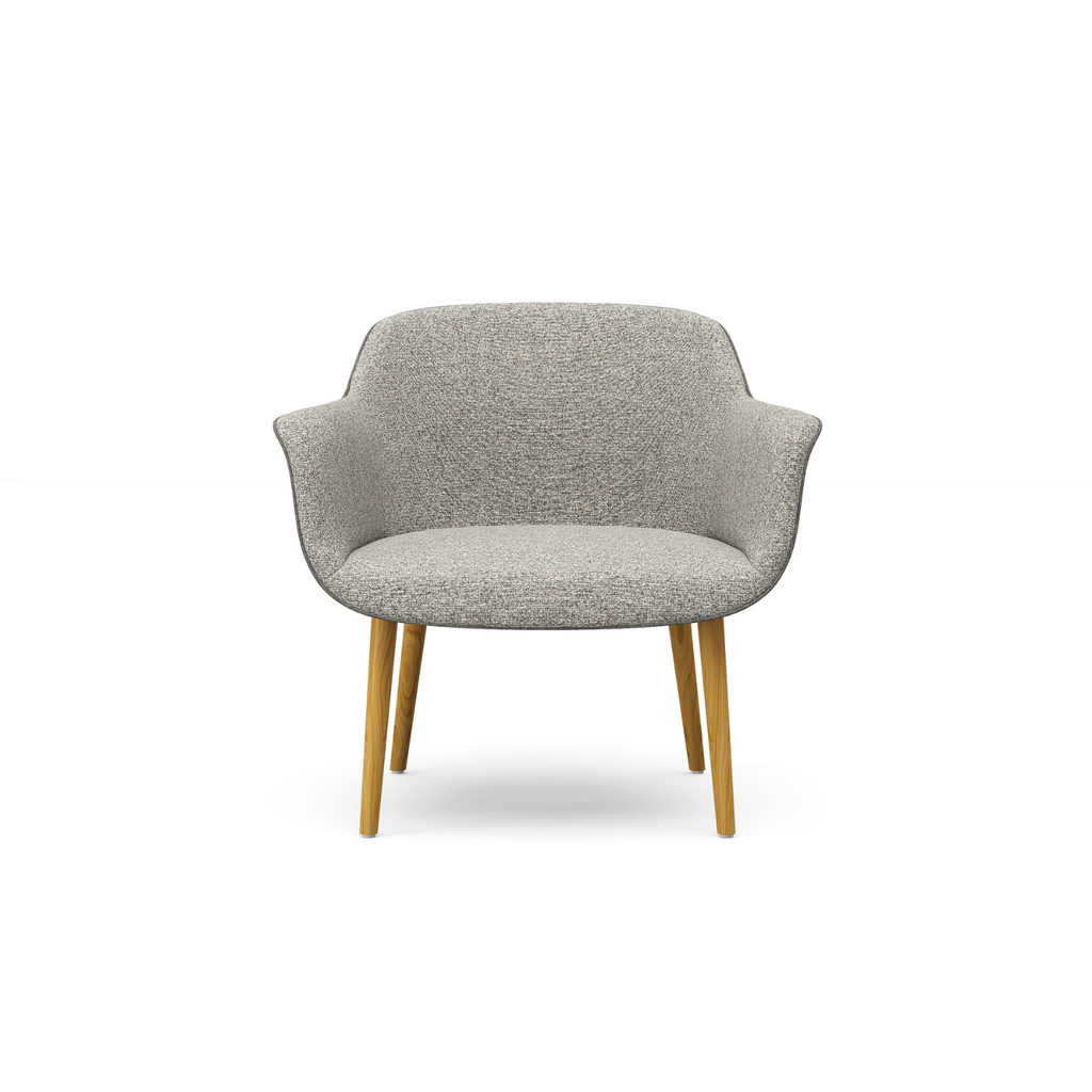 Nordic Accent Leisure Chair with Ash Wood Grain Metal Legs - Grands Furniture L31A