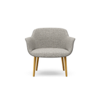 Nordic Accent Leisure Chair with Ash Wood Grain Metal Legs - Grands Furniture L31A