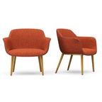 Nordic Accent Leisure Chair with Ash Wood Grain Metal Legs - Grands Furniture L31A
