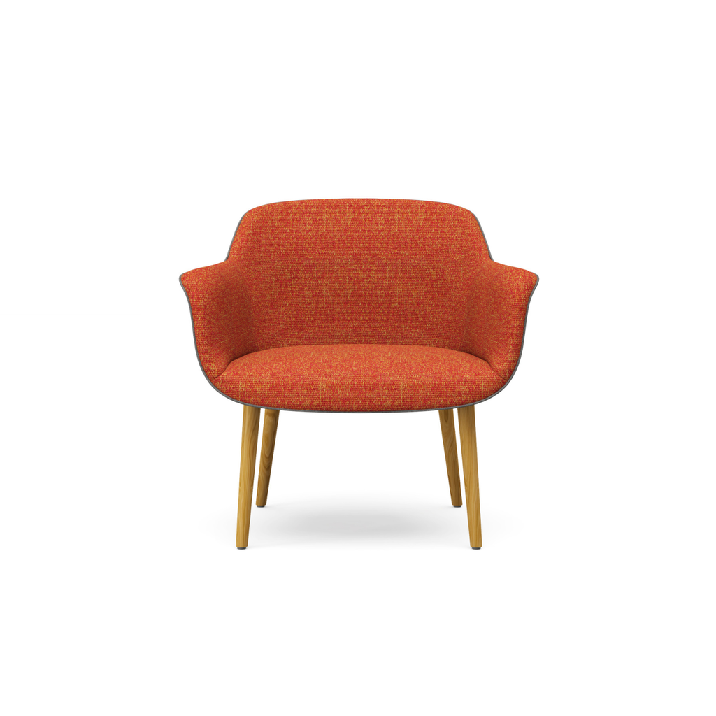 Nordic Accent Leisure Chair with Ash Wood Grain Metal Legs - Grands Furniture L31A