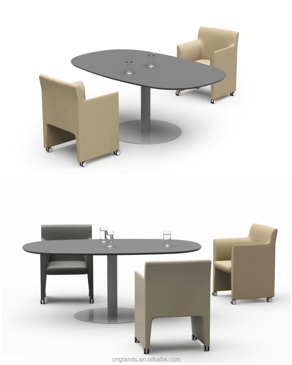 Grands Furniture Atease Contemporary Swivel Fabric Chair - Modern Home & Office Seat