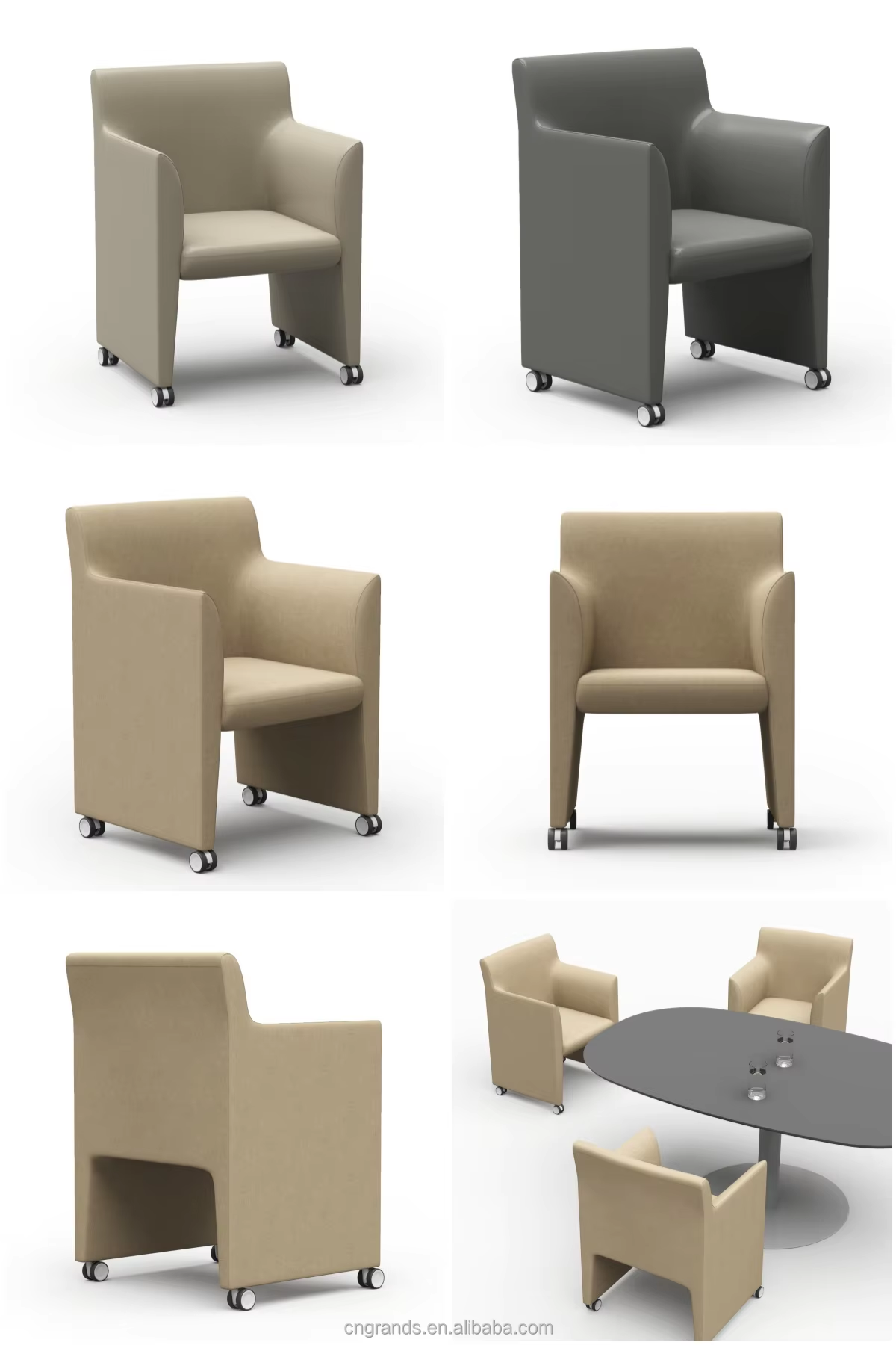 Grands Furniture Atease Contemporary Swivel Fabric Chair - Modern Home & Office Seat
