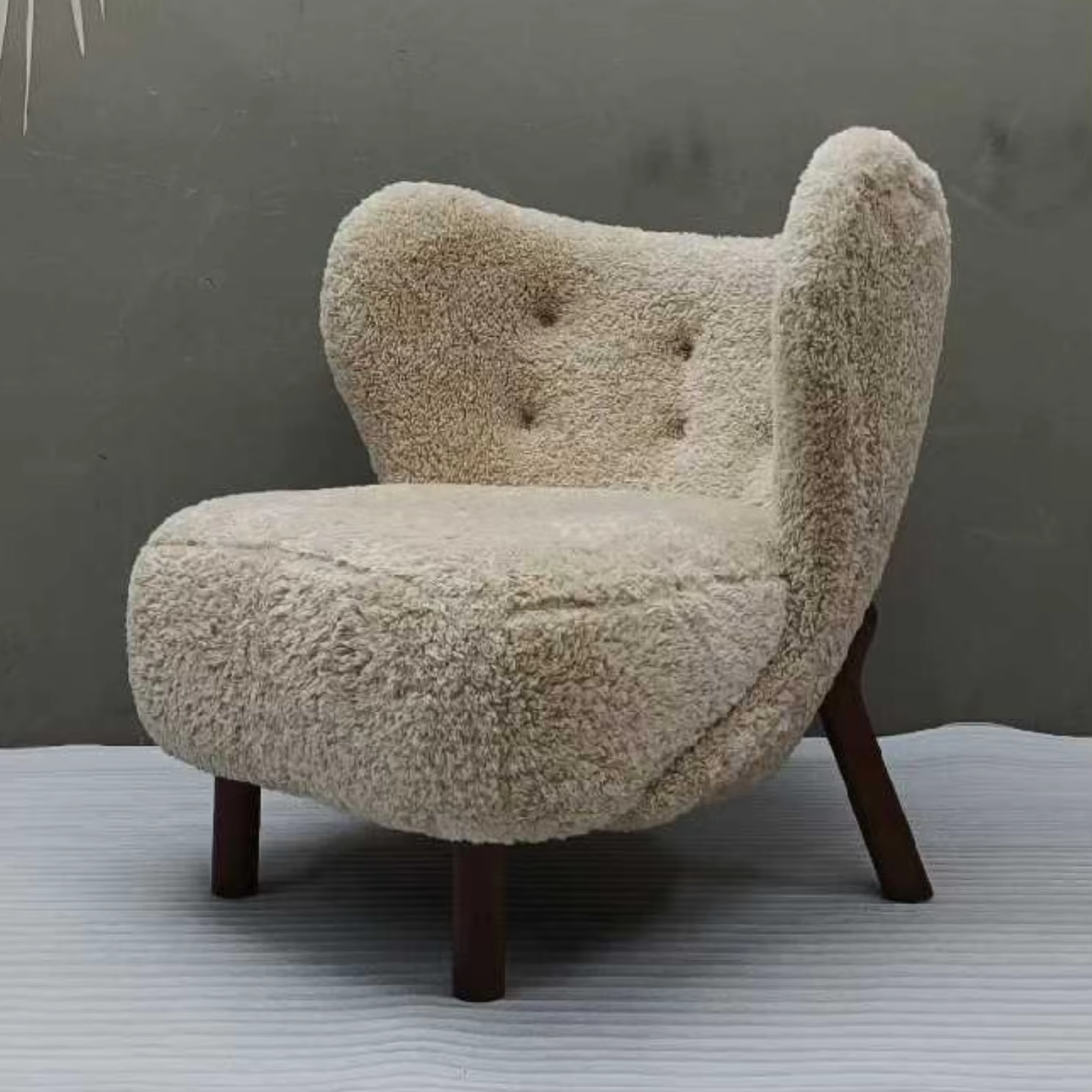 Grands Furniture Classic Chesterfield Convertible Linen Sectional HGL-Sofa Chair