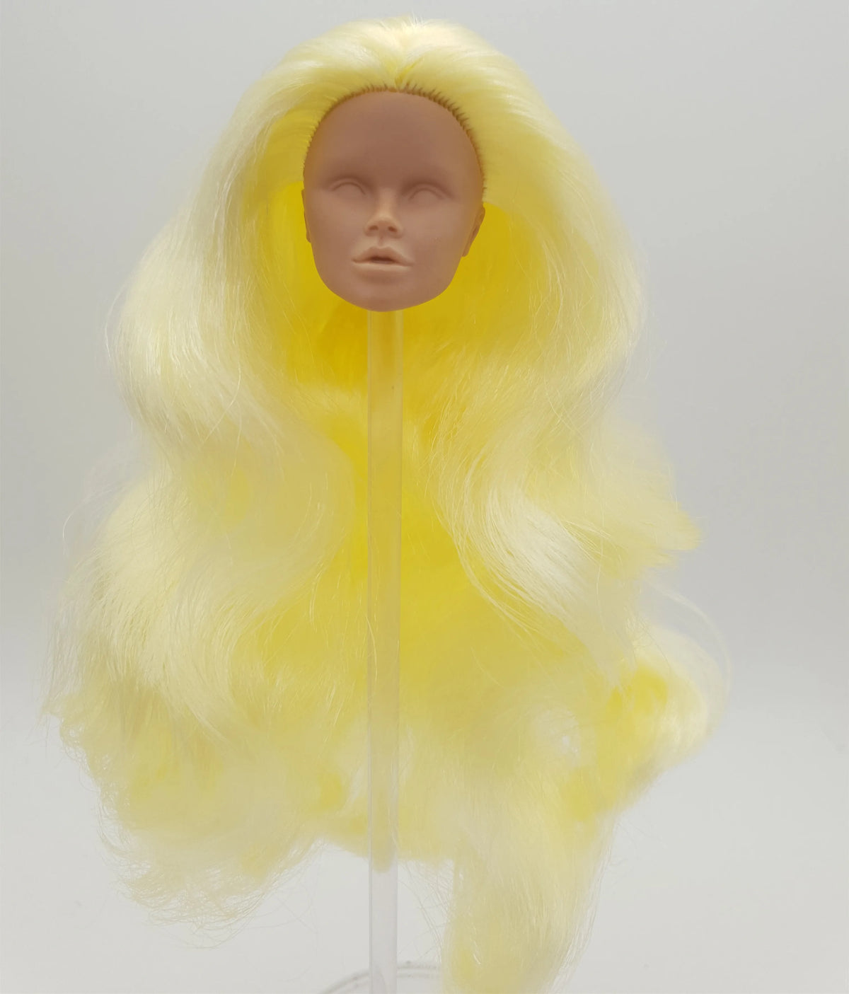 Fashion Royalty Vanessa Perrin Yellow Color Hair Rerooted FR White Skin Blank Face 1/6 Doll Head