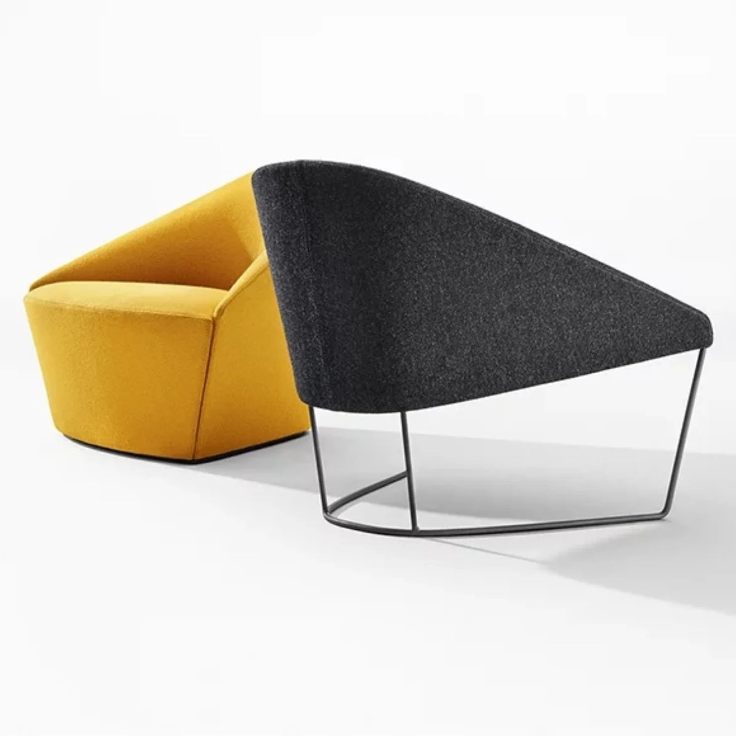 Grands Furniture GL07DANYI Modern Office Lobby Lounge Sofa - Nordic Fabric Reception Chair