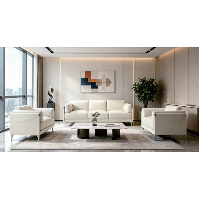 Modular Sectional Leather Office Sofa - LJM062