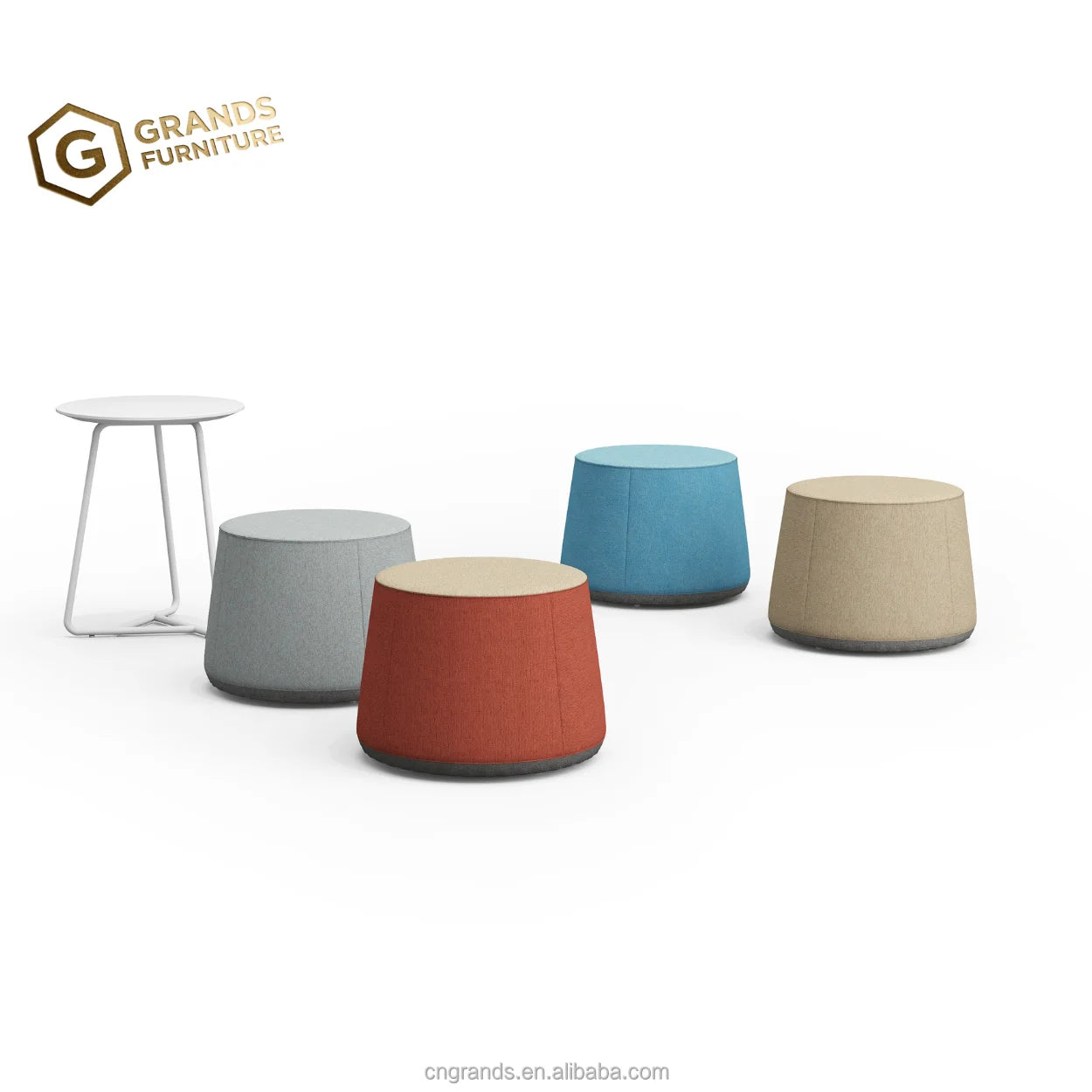 Grands Furniture D22 Colorful Household Soft Seat Stool - Contemporary Leisure Design