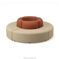 Grands Furniture D20 Round-Shaped Velvet Sectional Sofa Set - Modern Office Lobby Waiting Area