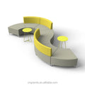 Grands Furniture D03 U-Shaped Velvet Sectional Sofa - Modern Modular Seating for Office Lobby