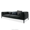 Grands Furniture Kaisa Luxury Leather Executive Sofa - Modern Metal Base Manager Office Seating