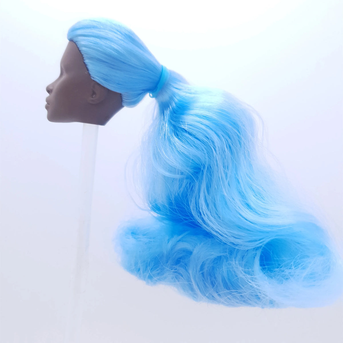 Fashion Royalty Nu.face Adele Makeda Dark A Skin Blank Face Blue Hair Reroot integrity 1/6 Doll Head