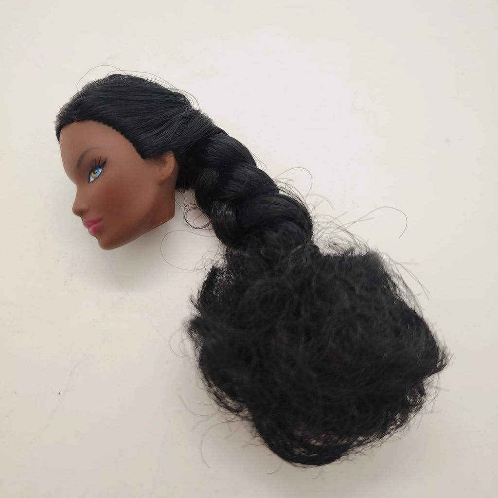 Fashion Royalty 1:6 Scale Dark A Skin Black Hair Rerooted Janay Doll Head