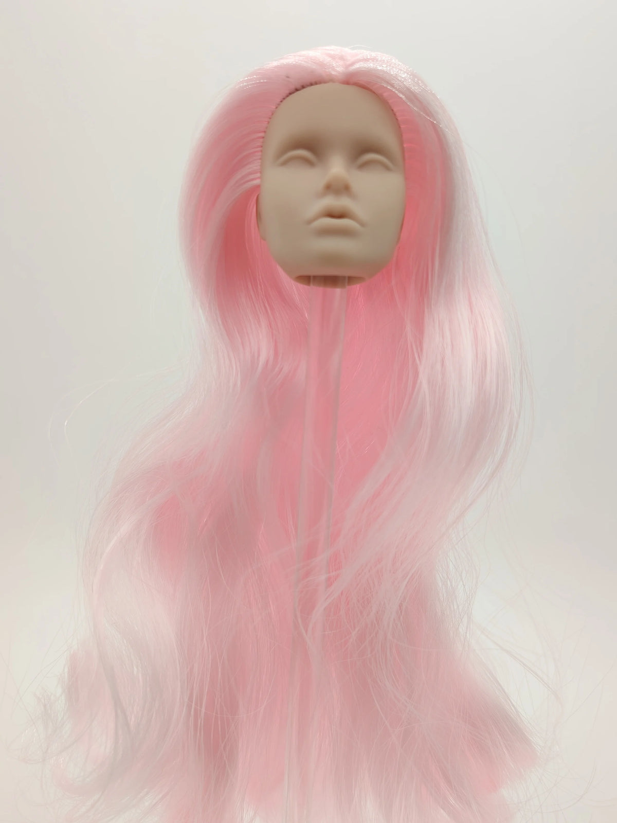 Poppy Parker Blank Face Doll Head 1/6 12 Inch Fashion Royalty Japan Skin Light Pink Rerooted Hair  Head Only