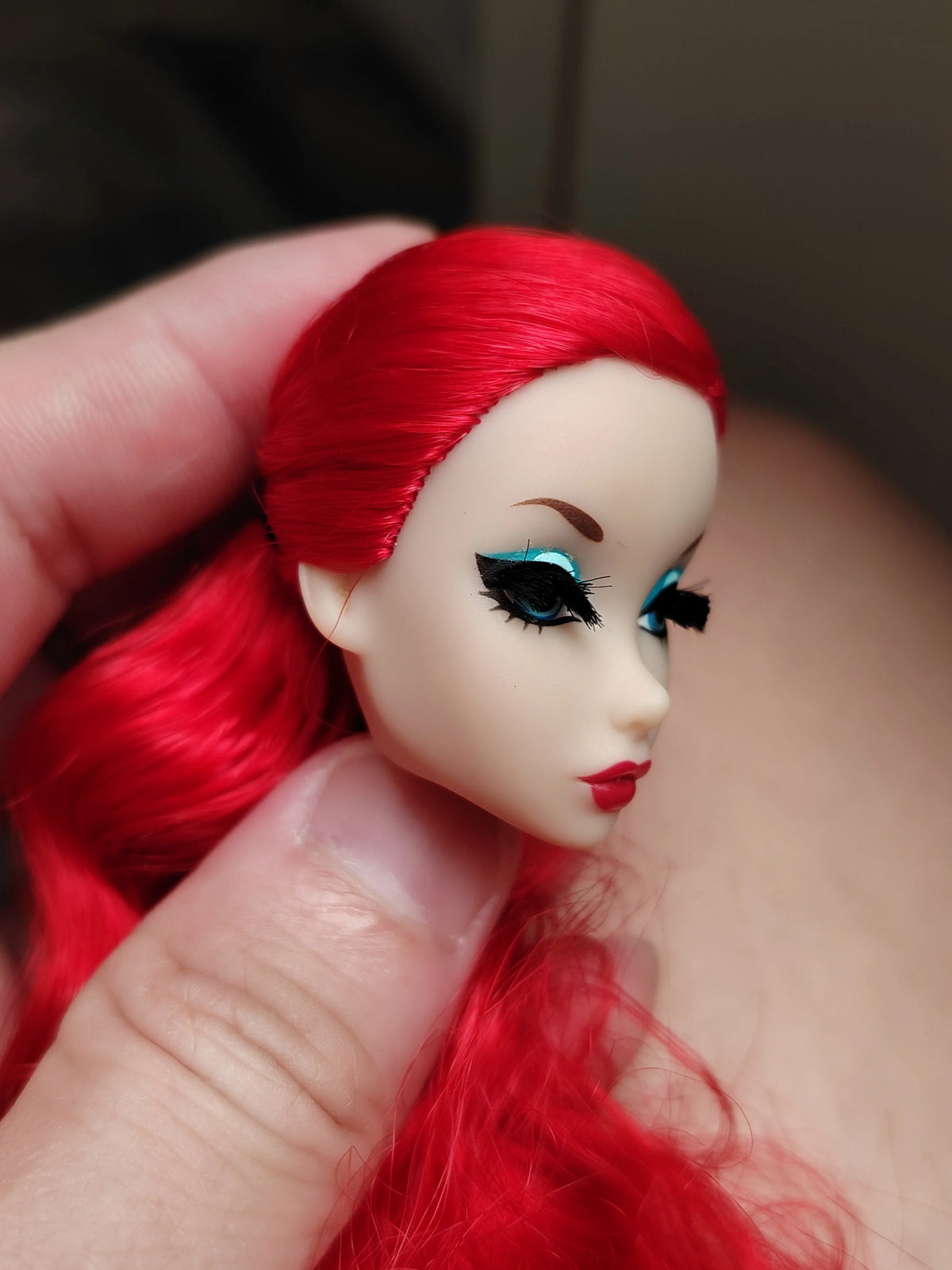 Fashion Royalty OOAK Pink Hair Nippon Misaki 1/6 Scale  Integrity Female Doll Head