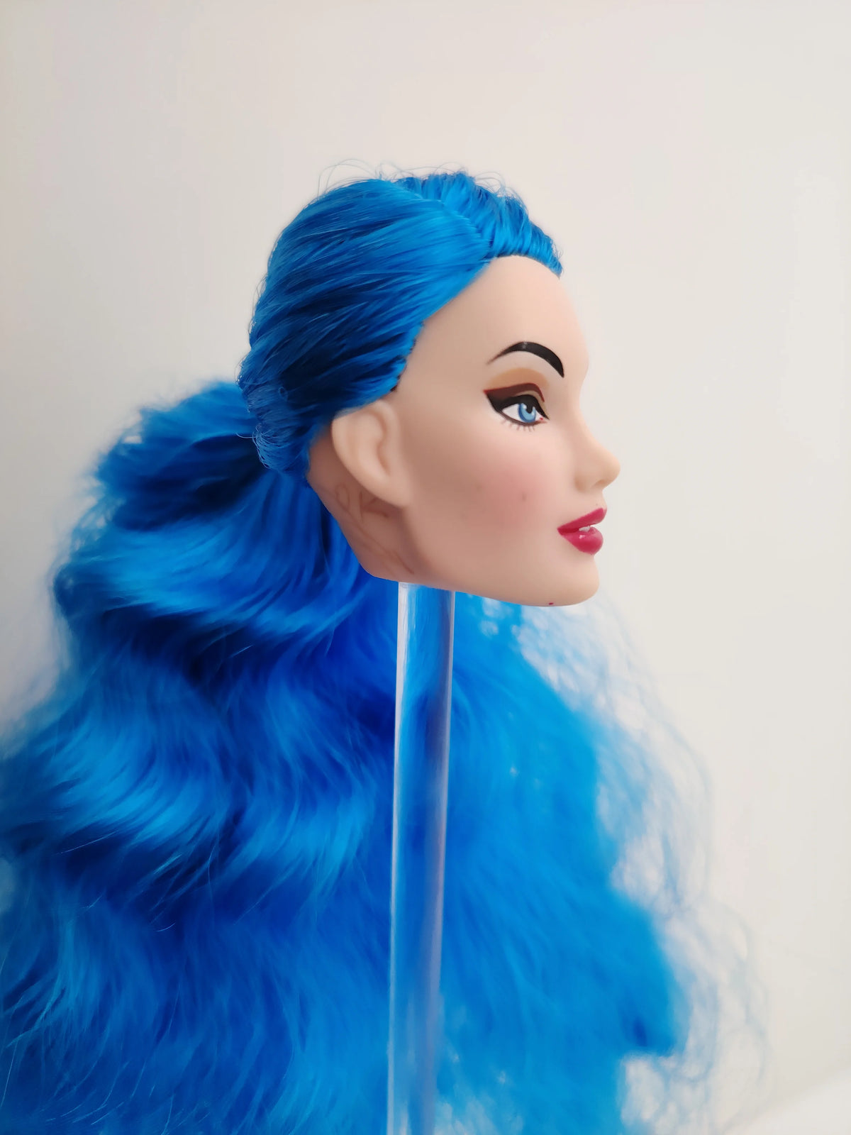 Fashion Royalty Gloria Grandbuilt Katy Keene Blue Hair Japan Skin FR 1/6 Scale Doll Head OOAK