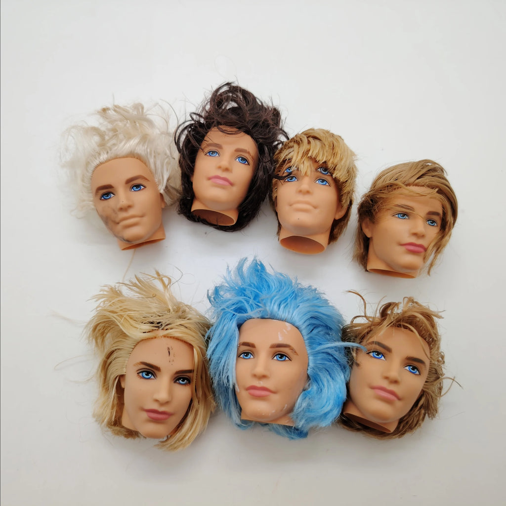 Fashion Toy Hair Rerooted Young Man Male 1/6 Scale Handsome Boy Doll Head 4#