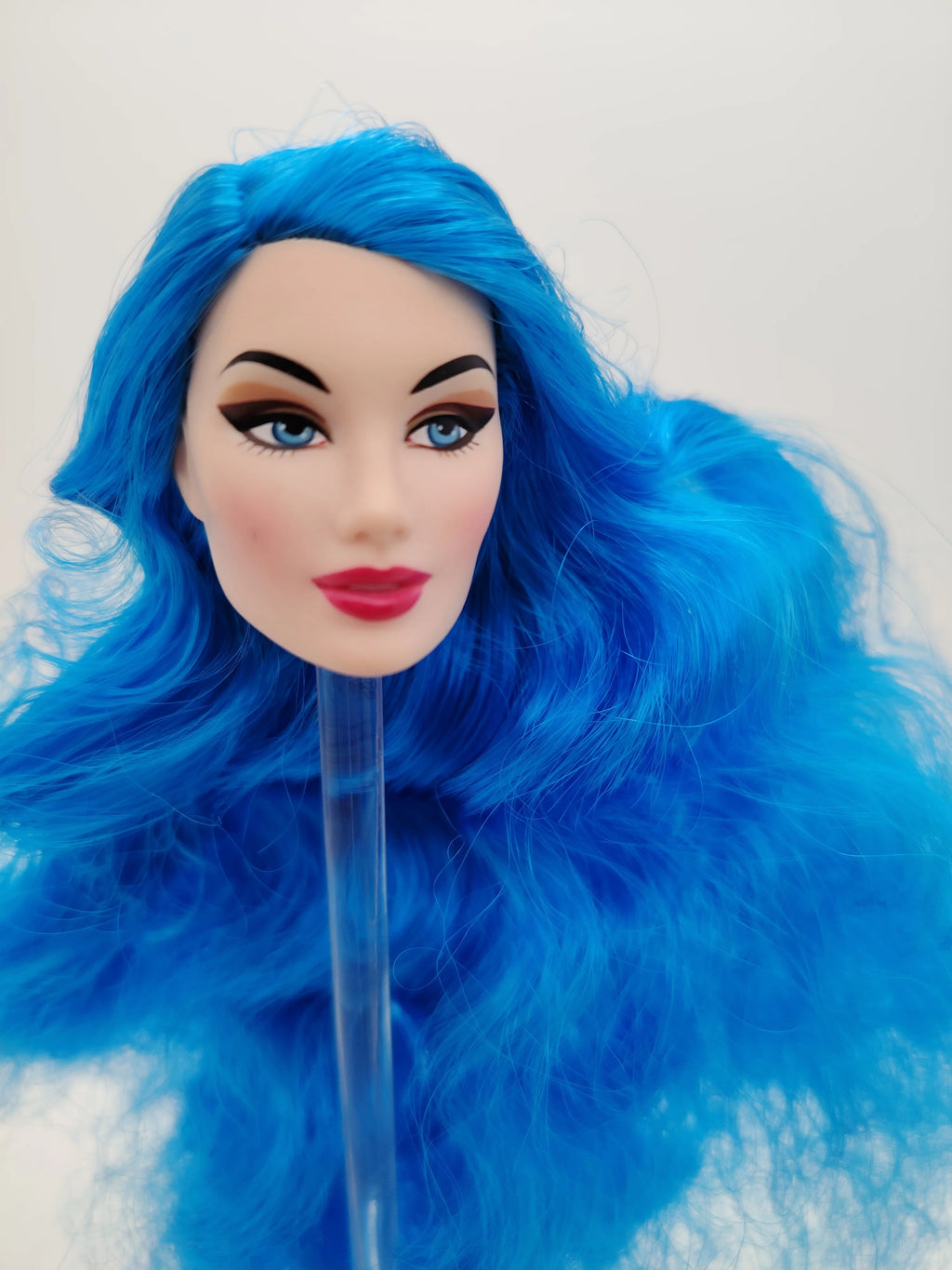 Fashion Royalty Gloria Grandbuilt Katy Keene Blue Hair Japan Skin FR 1/6 Scale Doll Head OOAK