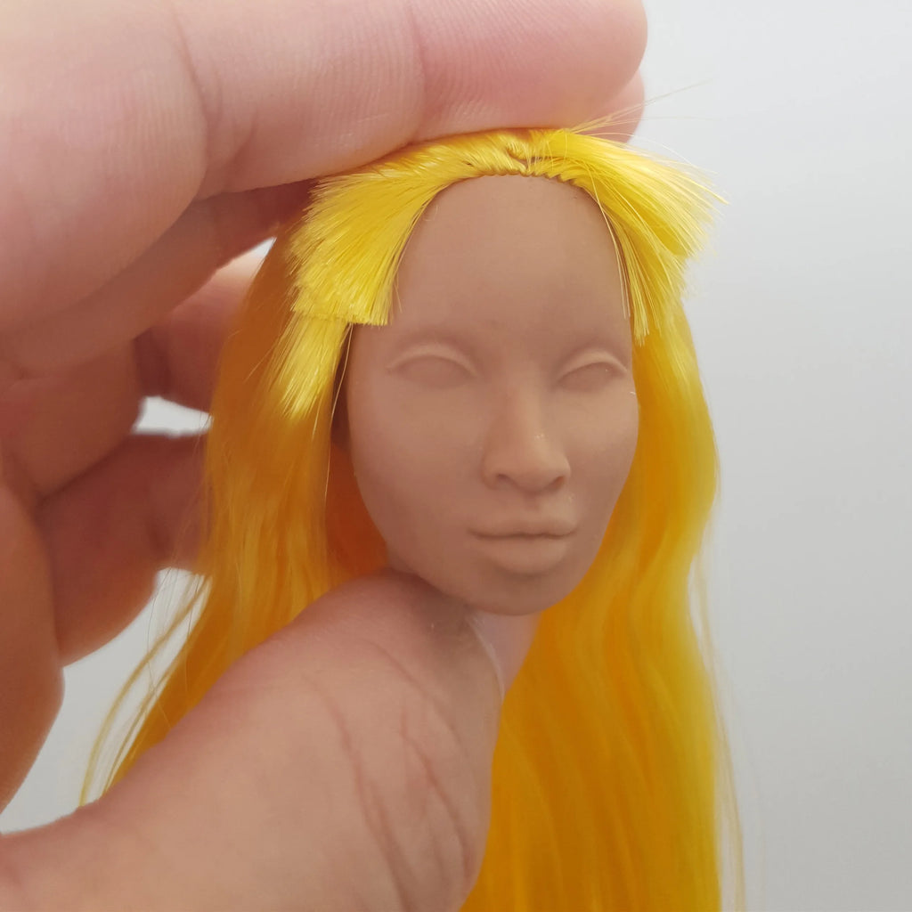 Fashion royalty Poppy Parker Friend Darla Daley Yellow Hair Rerooted 1/6 Scale Doll Head