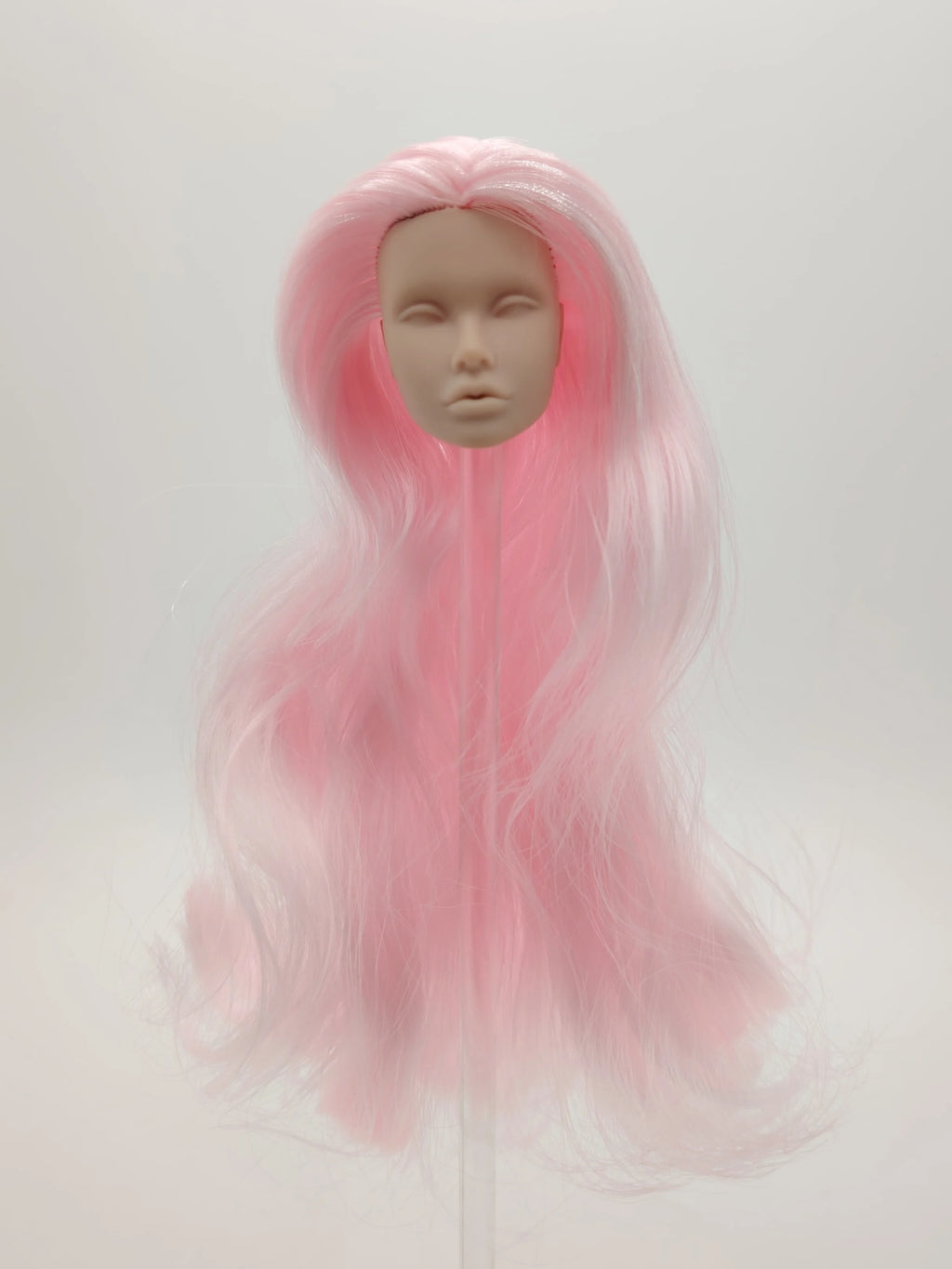 Poppy Parker Blank Face Doll Head 1/6 12 Inch Fashion Royalty Japan Skin Light Pink Rerooted Hair  Head Only