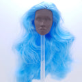 Fashion Royalty Nu.face Adele Makeda Dark A Skin Blank Face Blue Hair Reroot integrity 1/6 Doll Head