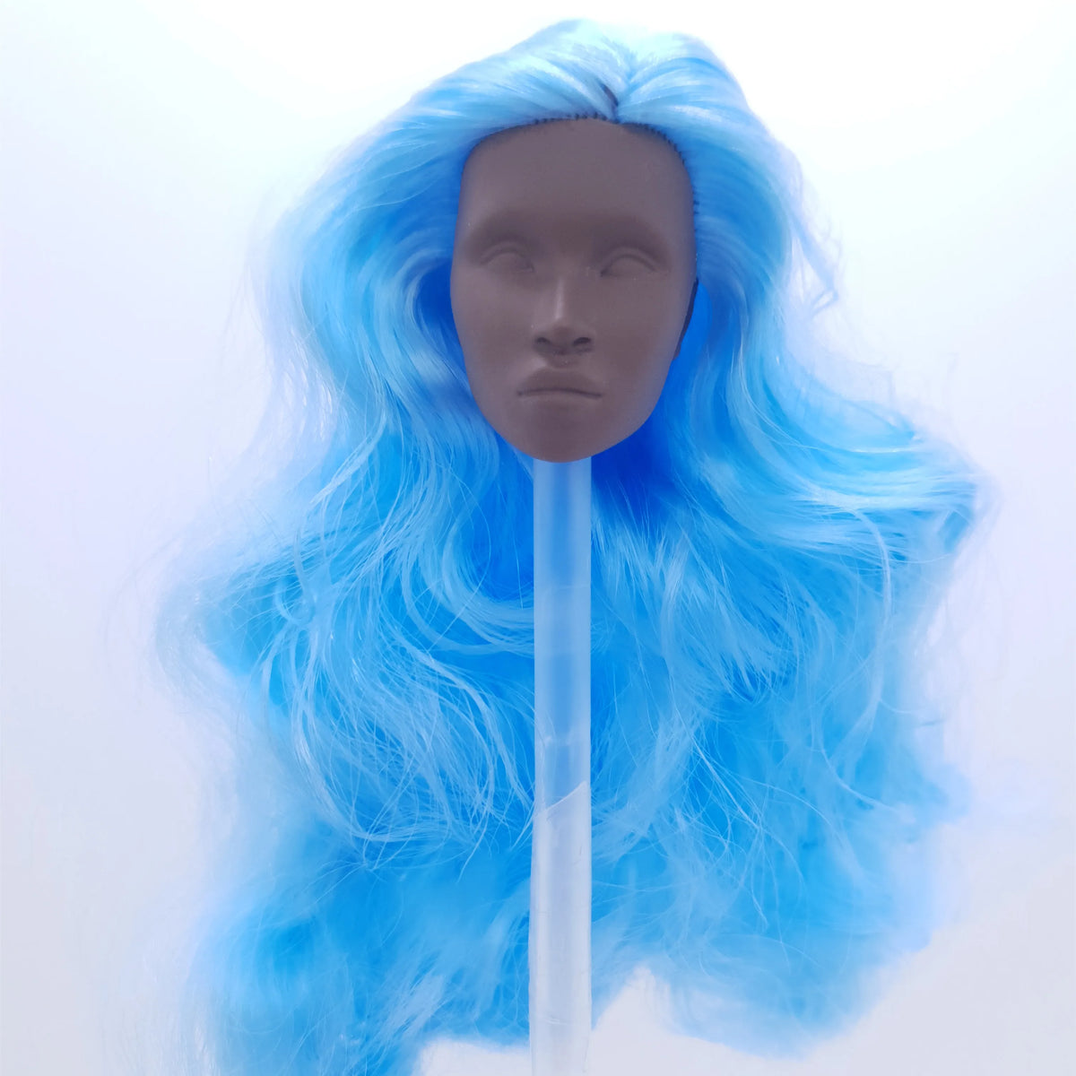 Fashion Royalty Nu.face Adele Makeda Dark A Skin Blank Face Blue Hair Reroot integrity 1/6 Doll Head