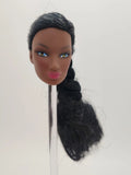 Fashion Royalty 1:6 Scale Dark A Skin Black Hair Rerooted Janay Doll Head