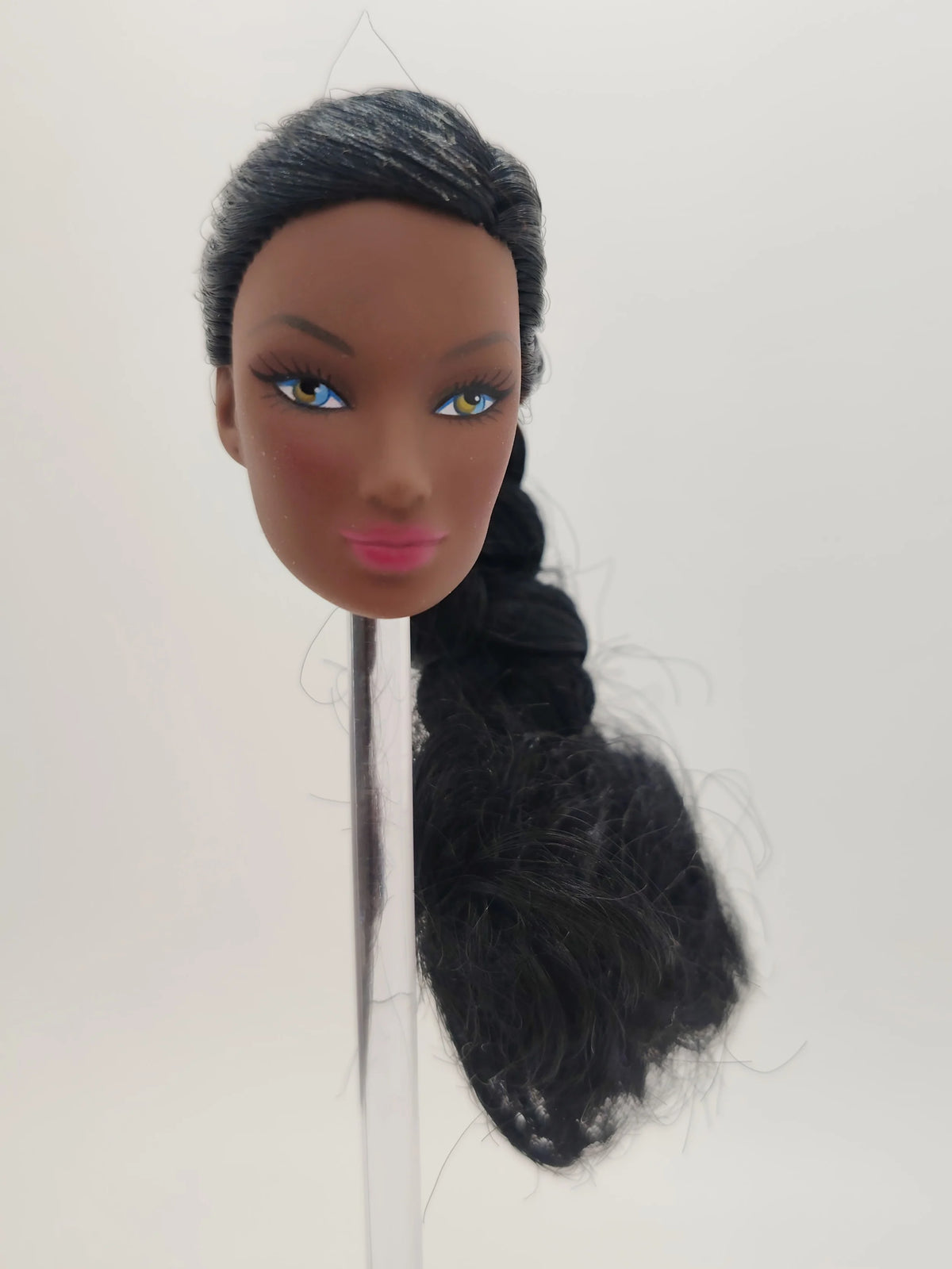 Fashion Royalty 1:6 Scale Dark A Skin Black Hair Rerooted Janay Doll Head