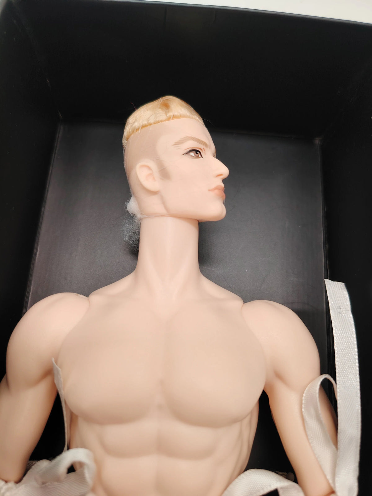 Fashion Muscle Male Body Head White Skin 1/6 Scale Mizi Adonis Nude Doll and Extra Hands
