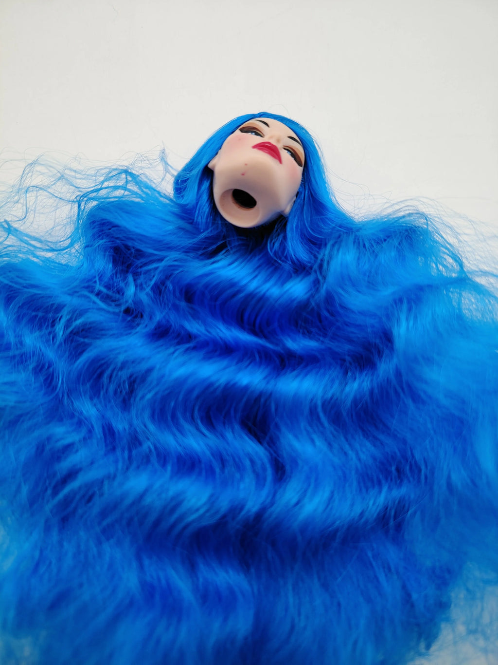 Fashion Royalty Gloria Grandbuilt Katy Keene Blue Hair Japan Skin FR 1/6 Scale Doll Head OOAK