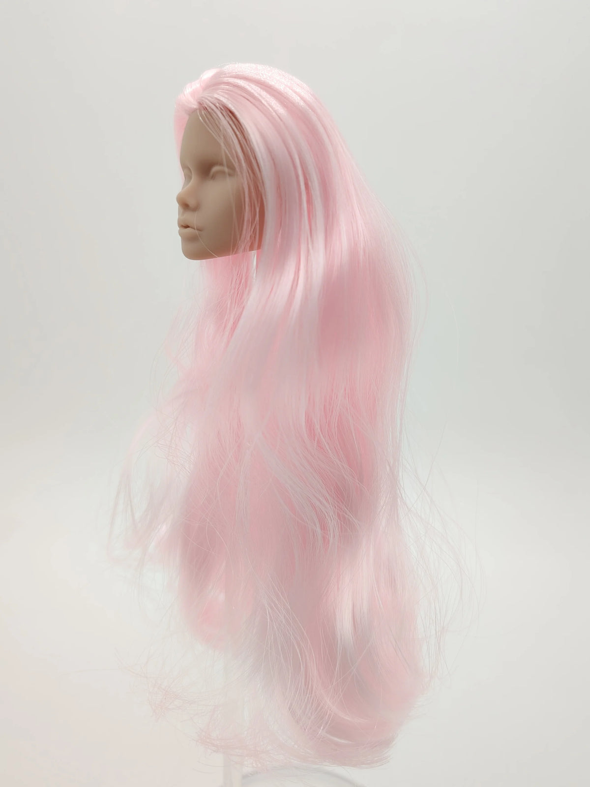 Poppy Parker Blank Face Doll Head 1/6 12 Inch Fashion Royalty Japan Skin Light Pink Rerooted Hair  Head Only