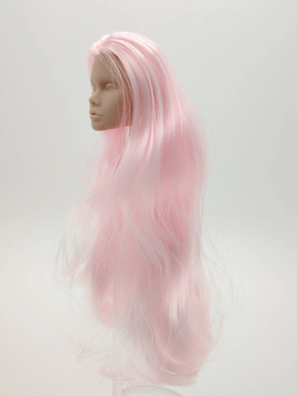 Poppy Parker Blank Face Doll Head 1/6 12 Inch Fashion Royalty Japan Skin Light Pink Rerooted Hair  Head Only
