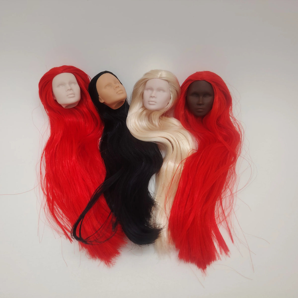 Fashion Royalty Nadja Rhymes Nu.Face Adele Hair Rerooted 1/6 Scale Blank Face Doll Head