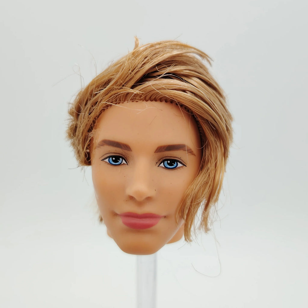 Fashion Toy Hair Rerooted Young Man Male 1/6 Scale Handsome Boy Doll Head 4#