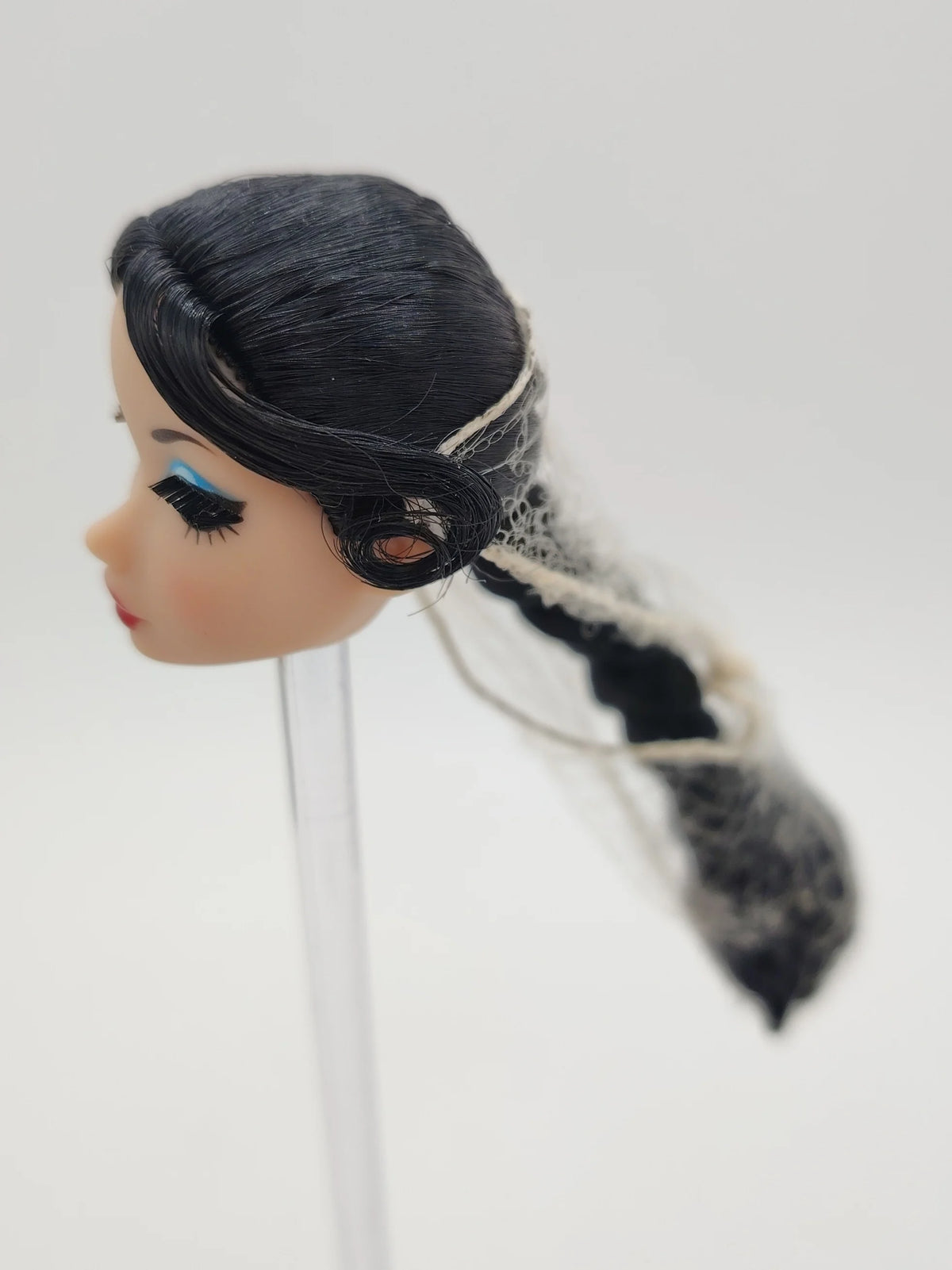 Fashion Royalty OOAK Black Hair Nippon Misaki 1/6 Scale OOAK Integrity Doll Head