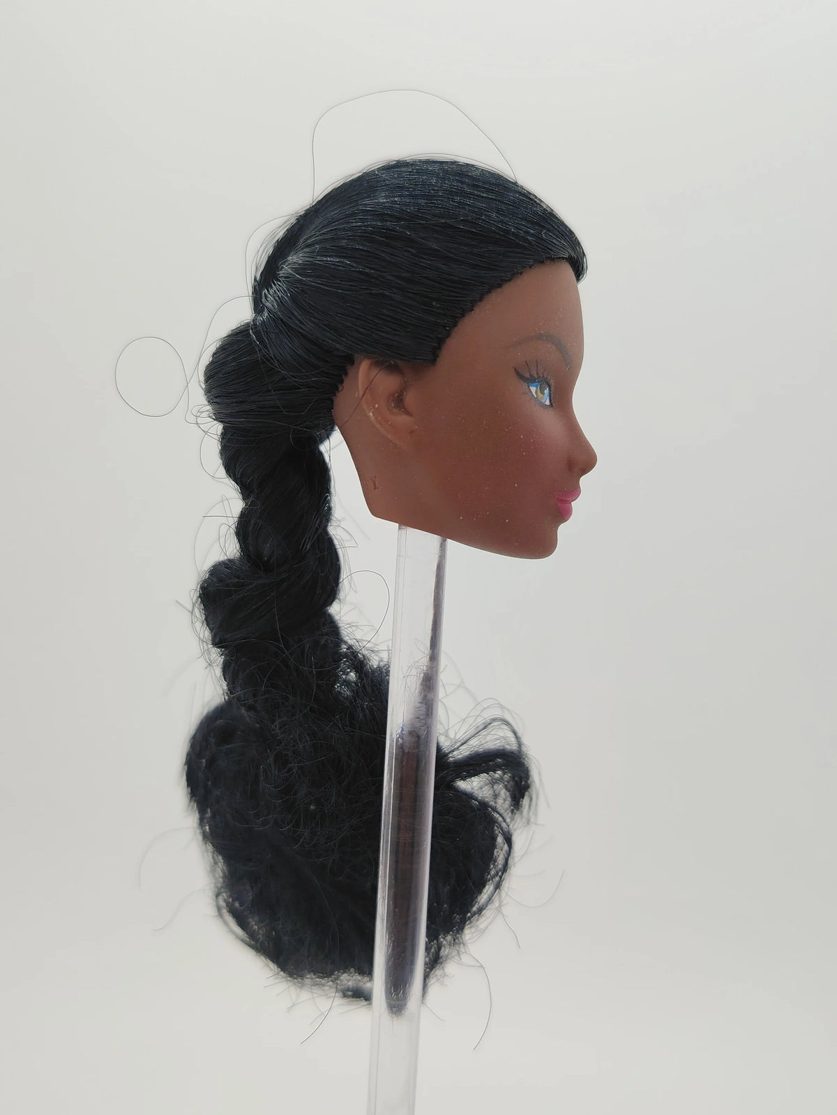 Fashion Royalty 1:6 Scale Dark A Skin Black Hair Rerooted Janay Doll Head