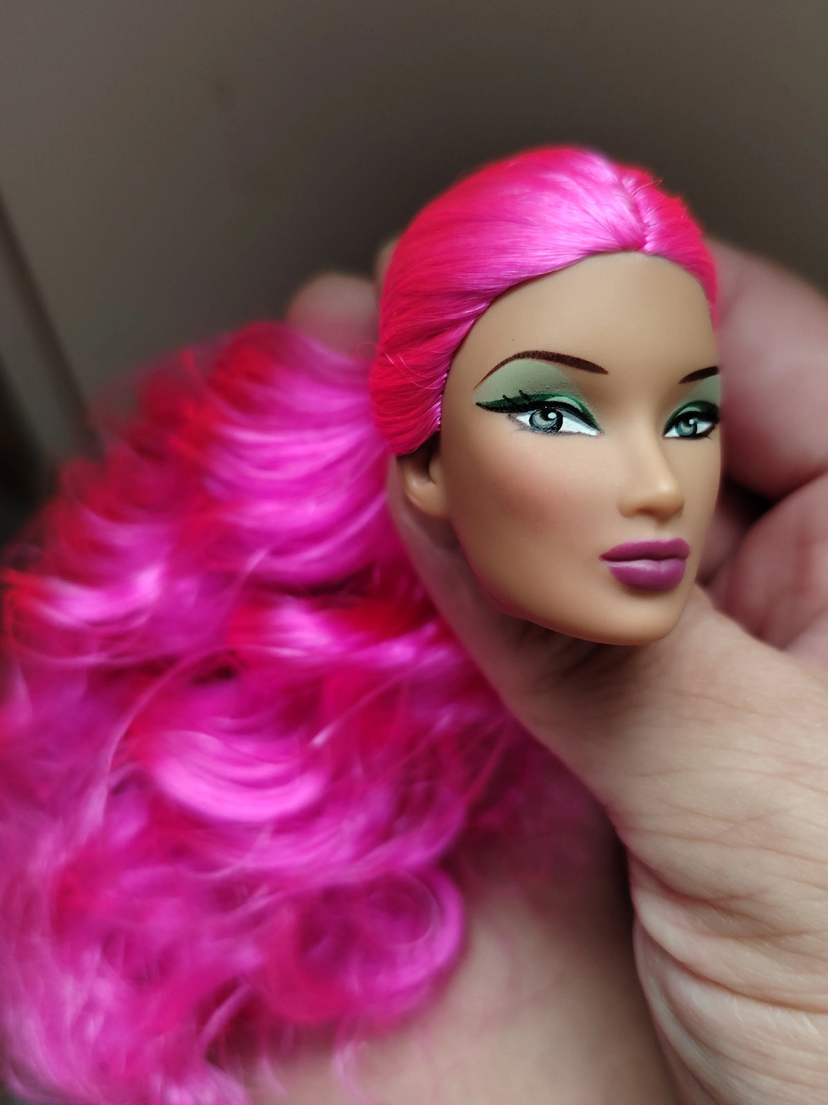 Fashion Royalty 1:6 Scale Latino Skin Pink Hair Rerooted Janay Female Doll Head