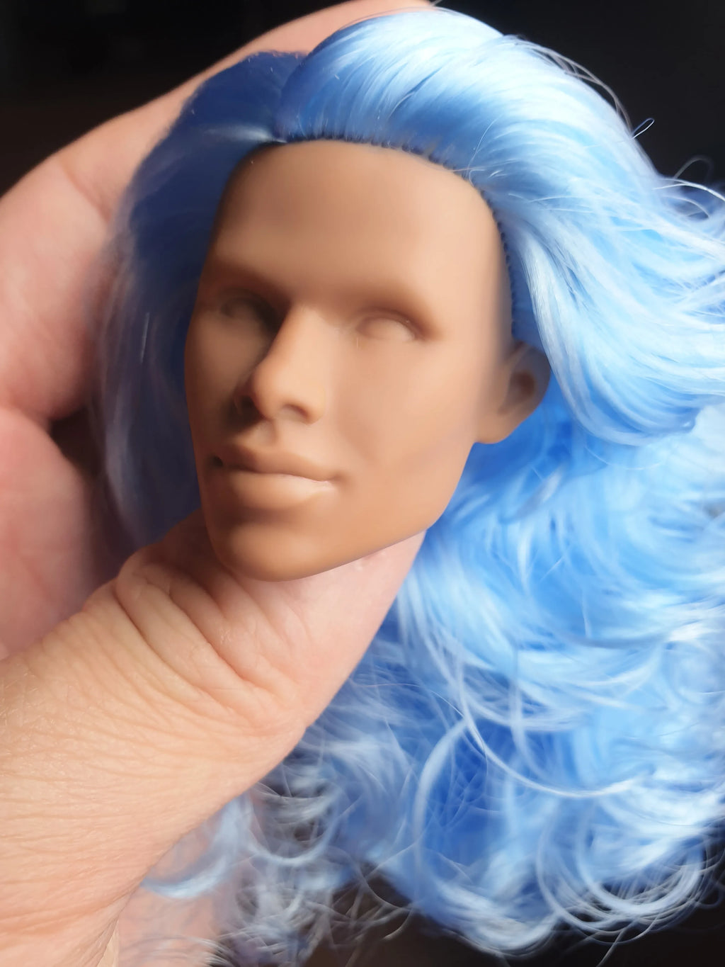 Fashion Royalty Light Honey Skin Blue Hair Rerooted Tobias Alsford Integrity Homme 1/6 Scale Male Doll Head