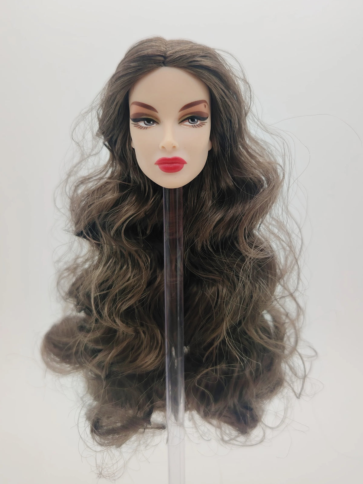 Fashion Royalty Brown Hair Rerooted Nostalgia Dania Zarr 1/6 Scale OOAK Integrity Doll Head