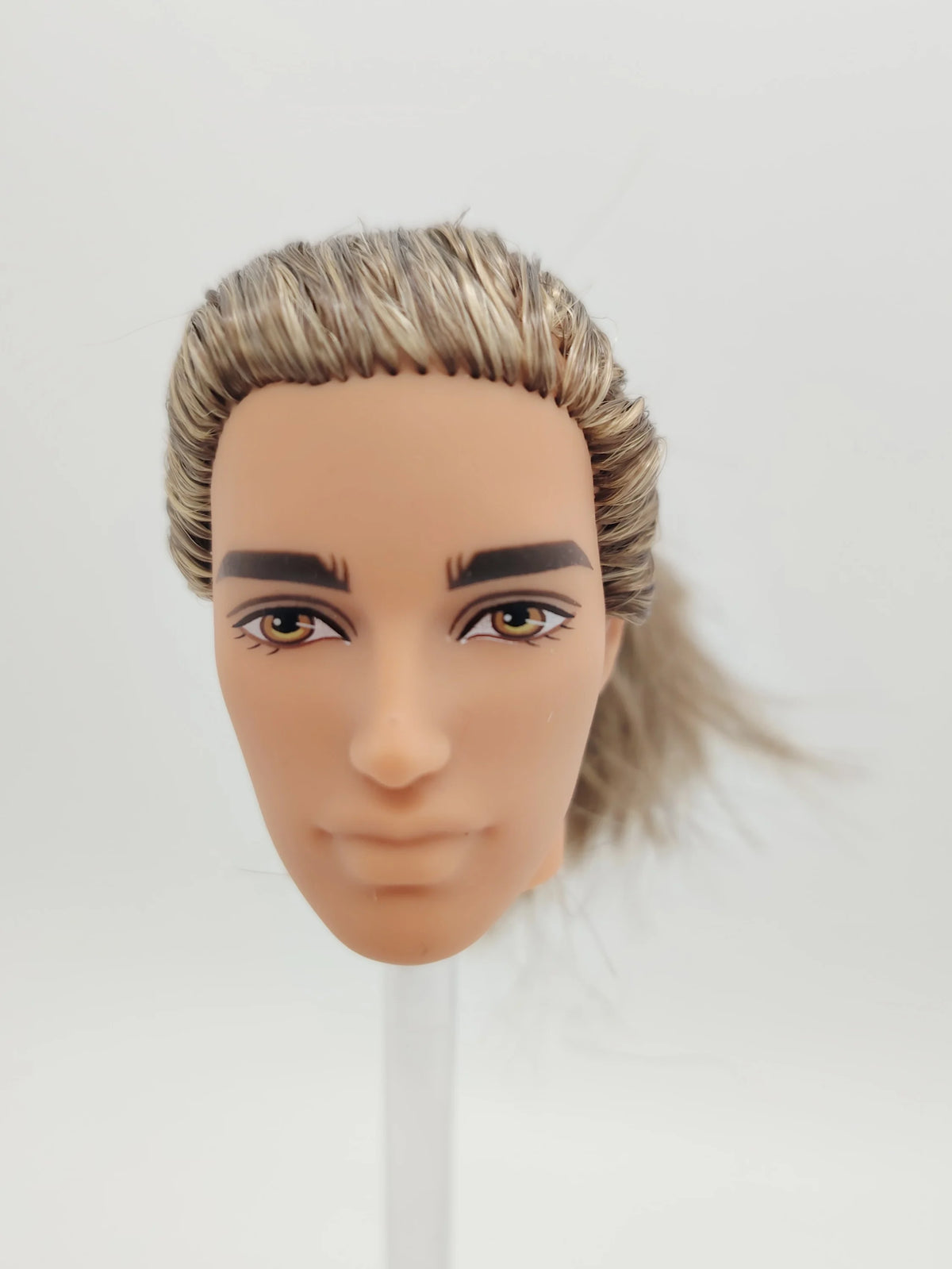 Fashion Toy Hair Rerooted Young Man Male 1/6 Scale Handsome Boy Doll Head 8#