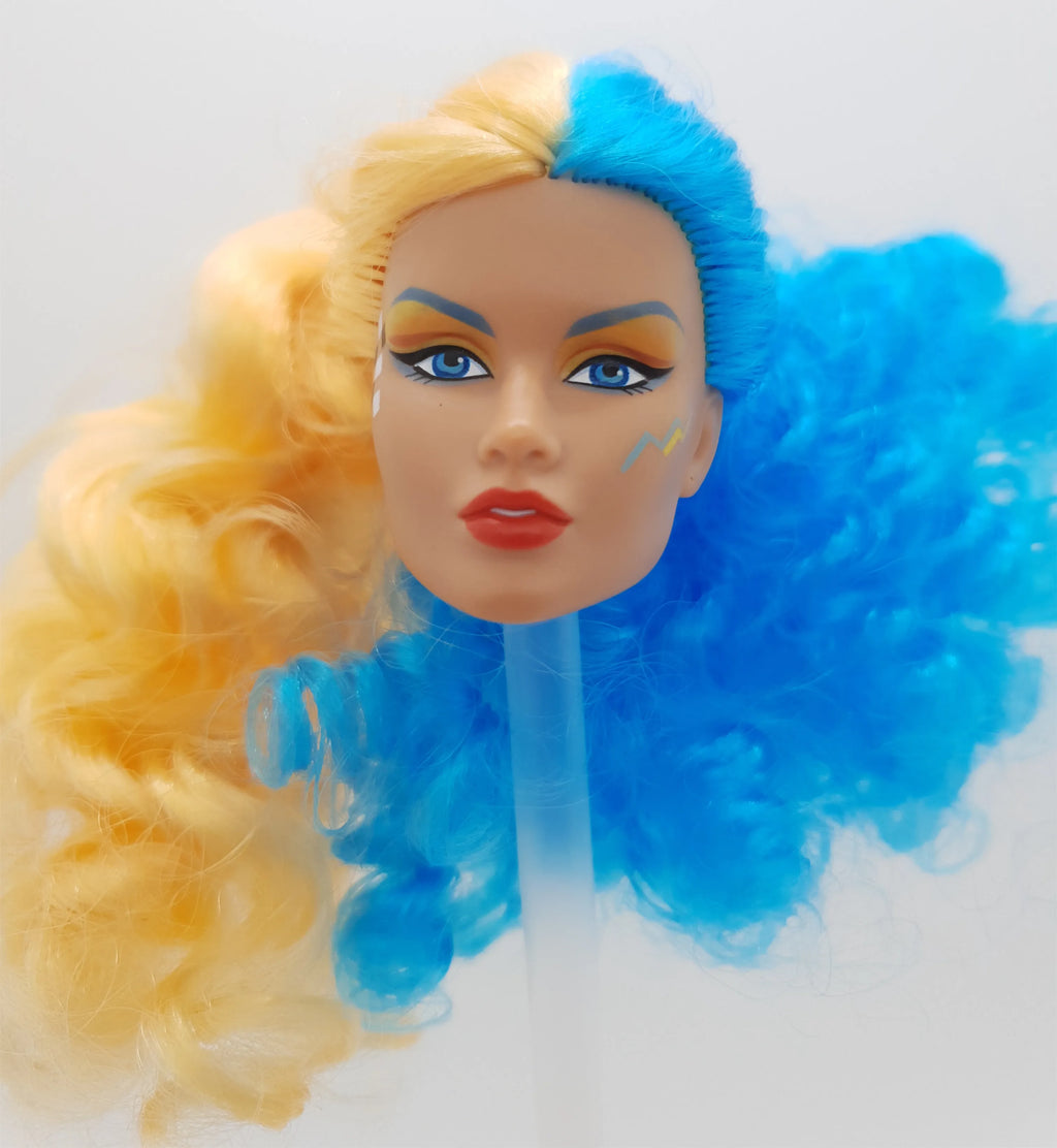 Fashion Royalty Jem And The Holograms Hair Rrooted 1/6 Scale Integrity Doll Head