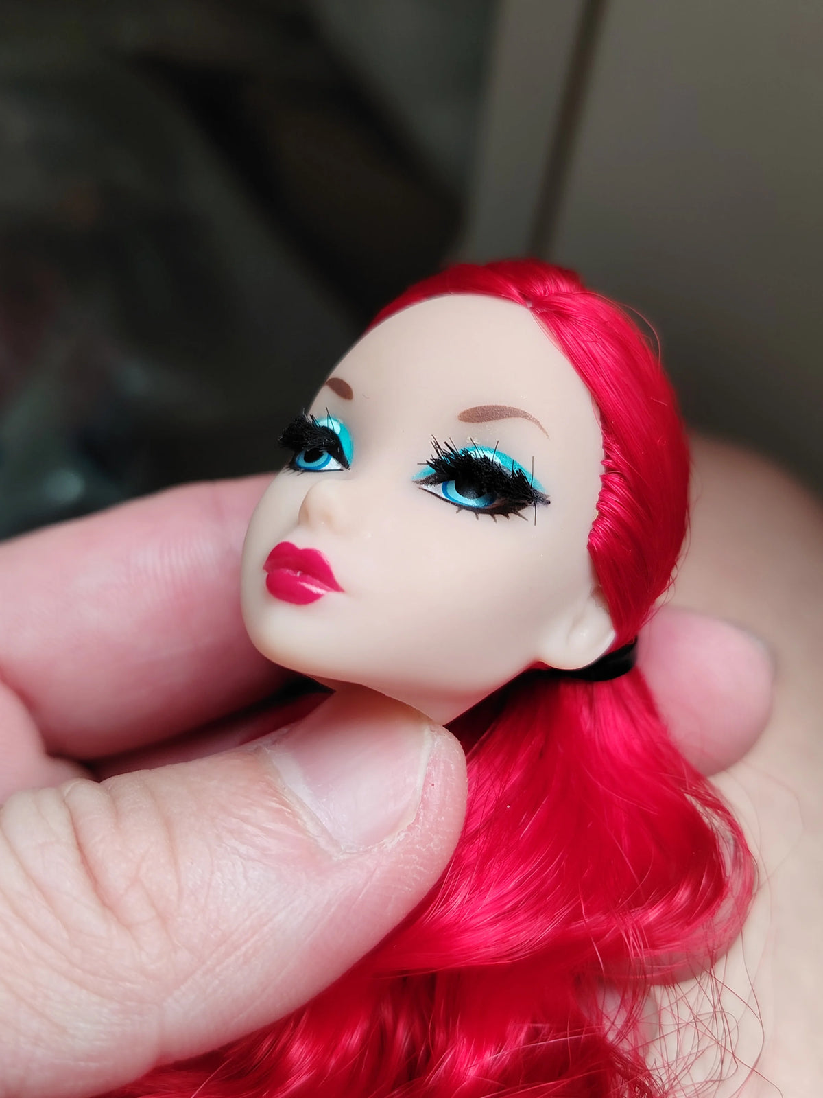 Fashion Royalty OOAK Pink Hair Nippon Misaki 1/6 Scale  Integrity Female Doll Head