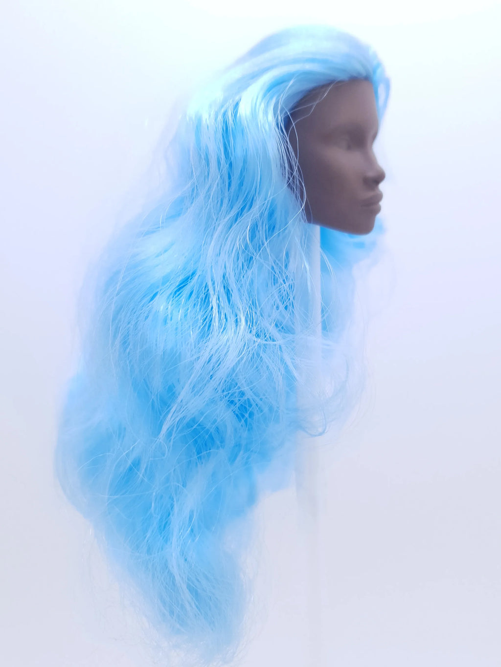 Fashion Royalty Nu.face Adele Makeda Dark A Skin Blank Face Blue Hair Reroot integrity 1/6 Doll Head